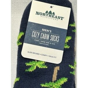 Northeast Outfitters Cozy Cabin Socks Palm Trees Aloe Infused Mens 8-12.5